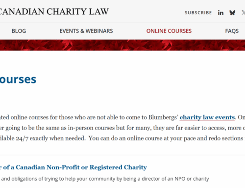 Canadian Charity Law: Online Courses
